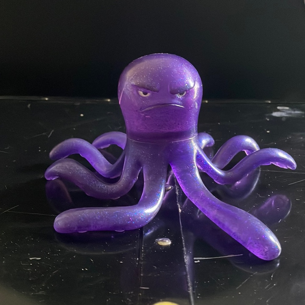 Disney Pixar Toy Story 3 Purple Glitter Stretch the Octopus Flexible Figure